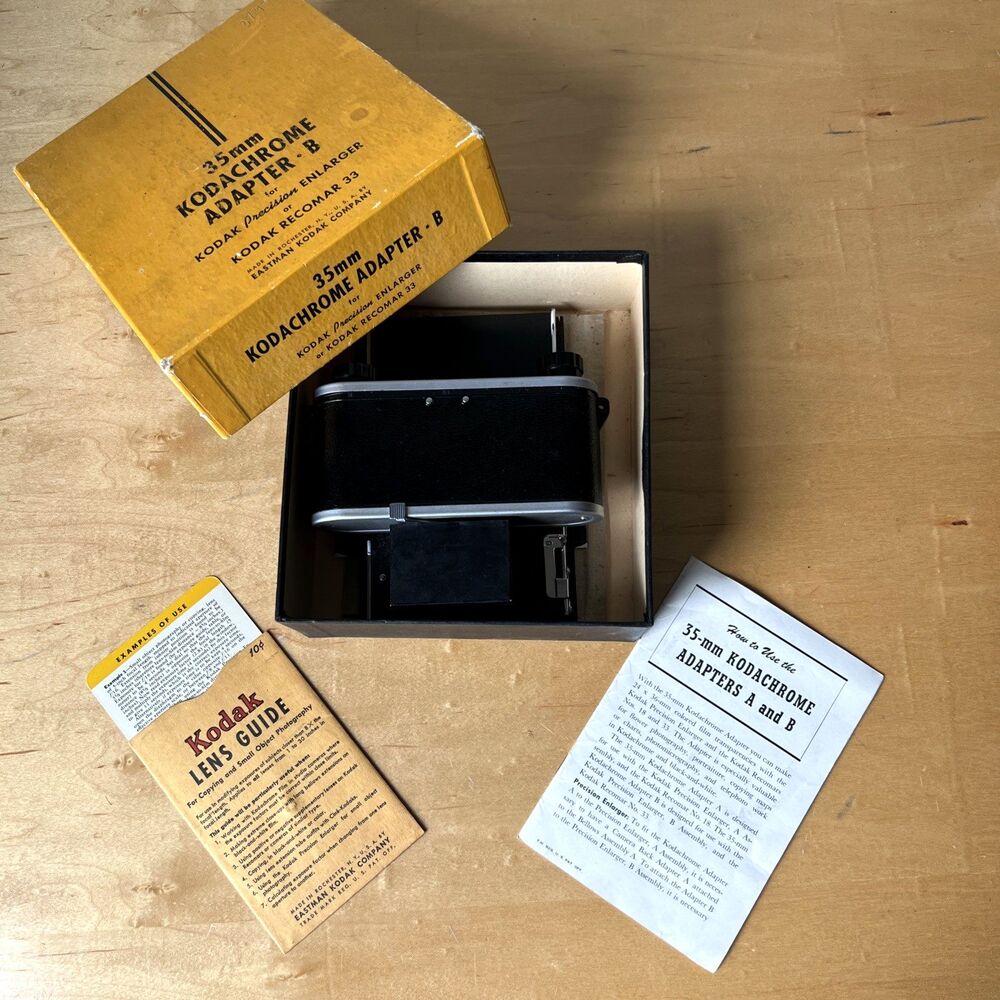 Kodachrome Adapter B for Kodak Precision Enlarger & Kodak Recomar 33  Set